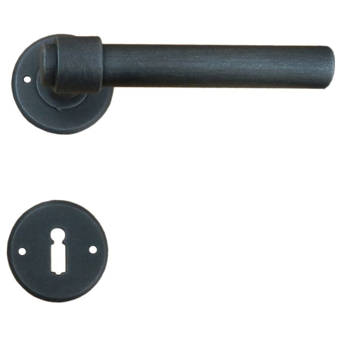 Maniglia Classica per Porta in ferro battuto Galbusera Art.1833 Nero Antico