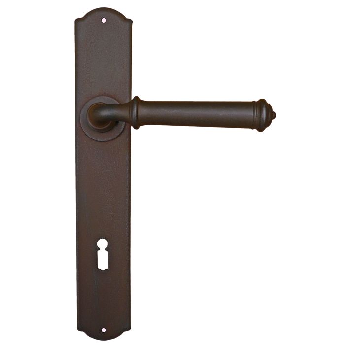 Maniglia Classica per Porta in ferro battuto Galbusera Art.1899 antichizzata ruggine