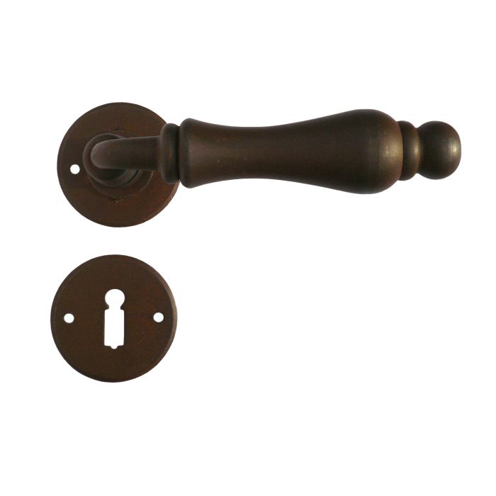  Maniglia Classica per Porta in ferro battuto Galbusera Art.2501/3-10 Ruggine