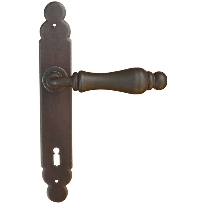 Maniglia Classica per Porta in ferro battuto Galbusera Art.2499 Ant. Ruggine