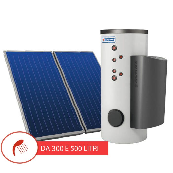 Pannello Solare Cordivari ALL IN 300 e 500 L doppia serpentina acqua calda sanitaria
