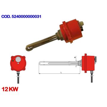 Resistenza Elettrica 400V Bollitore CORDIVARI 12 kW Pannelli Solari Circolazione Forzata