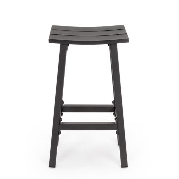 Bizzotto Sgabello Bar Skipper Alluminio Altezza 71cm Antracite YK13