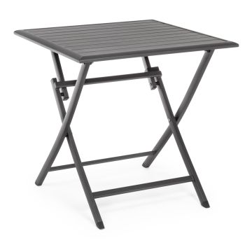 Tavolo Pieghevole BIZZOTTO ELIN 70X70 In Alluminio Antracite