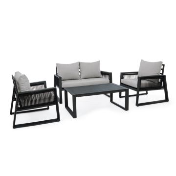 Set Salotto 4 Posti BIZZOTTO CAPTIVA Nero LH33