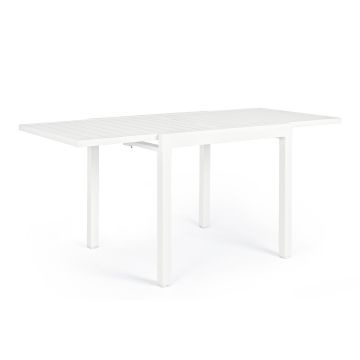 Bizzotto Tavolo Pelagius 83- 166x80cm Bianco in Alluminio e Piedini Regolabili