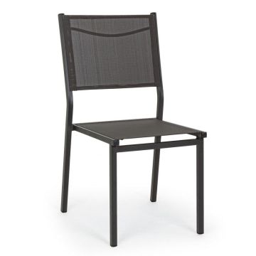 Sedia Da Giardino BIZZOTTO HILDE LH32 Antracite In Alluminio