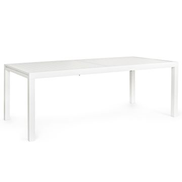 Tavolo Allungabile In Alluminio BIZZOTTO HILDE 200-300X100 Bianco