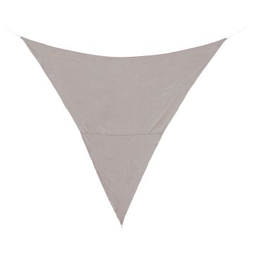 Bizzotto Vela Ombreggiante TRI. Tortora 3.6X3.6m in Poliestere con Anelli in Acciaio Zincato