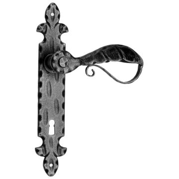 Maniglia Rustica per Porta in ferro battuto Galbusera Art.1039 Nero Antico