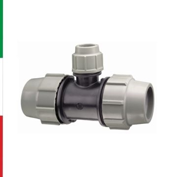Raccordo a Compressione PN16 T 90° Ridotto Per Acqua Potabile