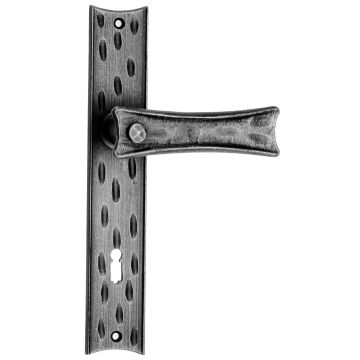 Maniglia Rustica per Porta in ferro battuto Galbusera Art.1040 Nero Antico