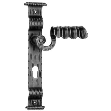 Maniglia Rustica per Porta in ferro battuto Galbusera Art.1072 Nero Antico