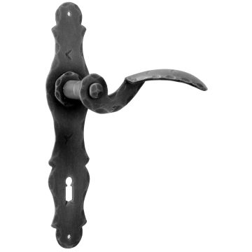 Maniglia Rustica per Porta in ferro battuto Galbusera Art.1093 Nero Antico