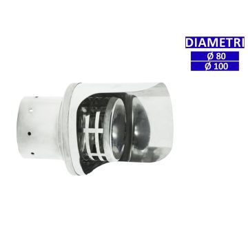 ALLINOX Terminale Gas Acciaio Inox Canna Fumaria Comignolo