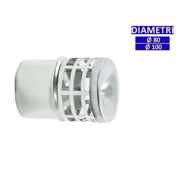 ALLINOX Terminale Scarico Gas Acciaio Inox Canna Fumaria Comignolo