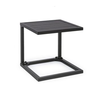 Tavolino Da Esterno BIZZOTTO HILDE 40x40 In Alluminio Antracite