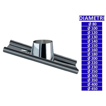 ALLINOX Faldale Inclinato Con Base In Piombo Canna Fumaria Per Tetto