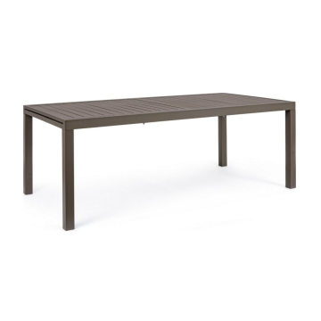 Tavolo Da Giardino BIZZOTTO HILDE In Alluminio Coffee YK14