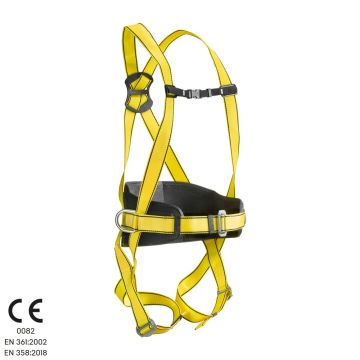 Imbracatura Lavoro Anticaduta NERI BASIC 4 Con Att. Dorsale + Cintura