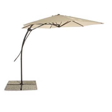 Ombrellone a Braccio Con Base a Croce In Acciaio BIZZOTTO SORRENTO 3 Mt Naturale