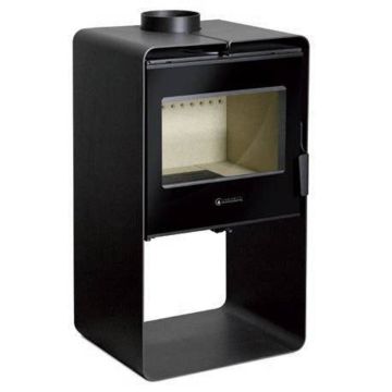 Stufa a Legna Ad Aria 9,8 Kw MONTEGRAPPA ELODIE Acciaio Nero