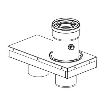 Adattatore Scarico Fumi RINNAI Da 80/80 Sdoppiato A 60/100 Coassiale