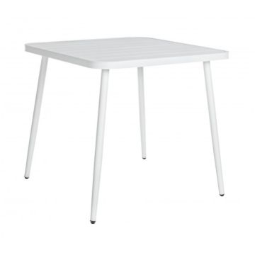 Tavolo In Alluminio 82x82 Bianco BIZZOTTO LENNIE Arredo Esterno