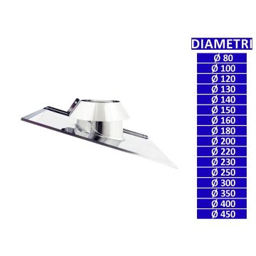 ALLINOX Faldale Inclinato Canna Fumaria 15 a 30 Gradi Acciaio Inox