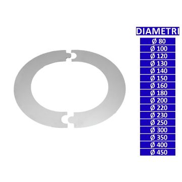 ALLINOX Rosone Circolare Componibile Acciaio Inox Canna Fumaria Accessorio