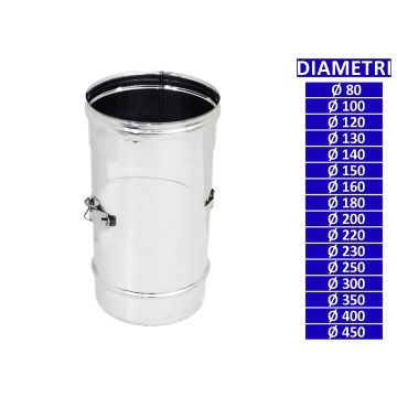 ALLINOX Modulo Con Ispezione Aderente Canna Fumaria Acciaio Inox