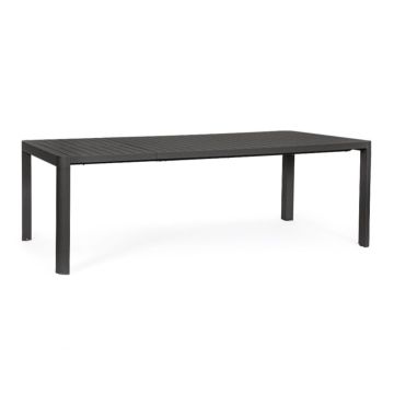 Tavolo Allungabile BIZZOTTO KIPLIN 180-240x100 Antracite in Alluminio
