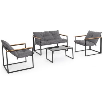 Set Salotto 4Pz Con Cuscino BIZZOTTO ILDA Arredo Giardino In Acciaio