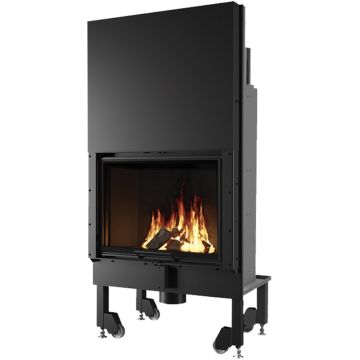 Focolare a Legna Ventilato 14,3 Kw EDILKAMIN BLOKK 70 Nero Canalizzabile