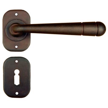 Maniglia Classica per Porta in ferro battuto Galbusera Art.2110 Ruggine
