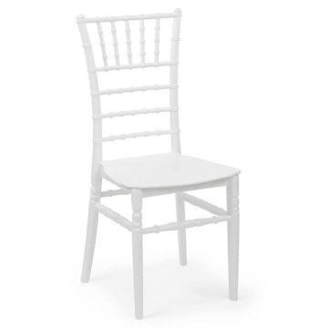 Sedia In Resina TIFFANY In Polimero Bianco Per Uso Esterno