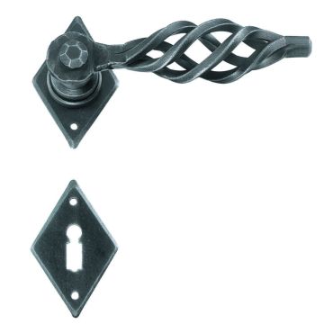 Maniglia Classica per Porta in ferro battuto Galbusera Art.2301 Nero Antico