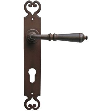 Maniglia Classica per Porta in ferro battuto Galbusera Art.2696 antichizzata ruggine