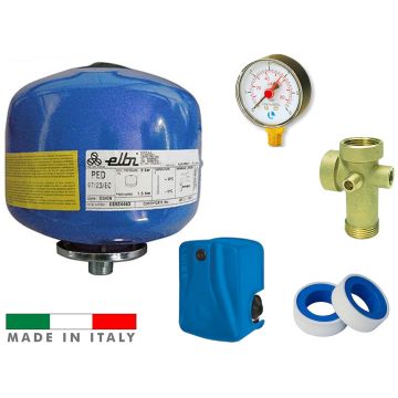 Autoclave Vaso Espansione Idrosfera 24Lt Manometro Pressostato Attacco 5 Vie