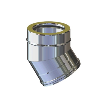 Curva 30° Canna Fumaria Doppia Parete Coibentata Raccordo Acciaio Inox