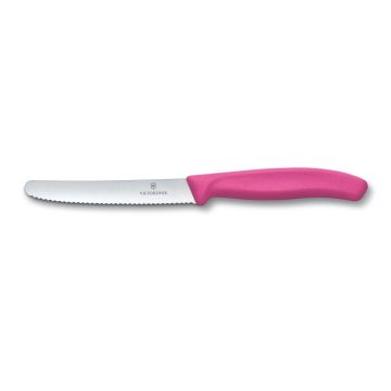 Coltello Da Tavola Inox 11 Cm VICTORINOX Rosa Lama Ondulata