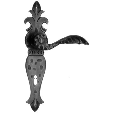 Maniglia Rustica per Porta in ferro battuto Galbusera Art.314 Nero Antico