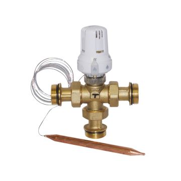 Valvola Miscelatrice ICMA 1" Cod.82323AF05 Tre Vie Con Sensore Termostatico