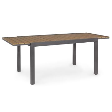Tavolo Allungabile In Alluminio BIZZOTTO ELIAS 140-200x90 Antracite SJ61