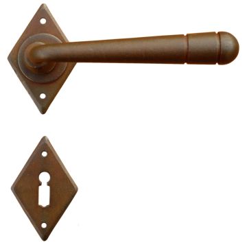 Maniglia Classica per Porta in ferro battuto Galbusera Art.4-16 Ruggine