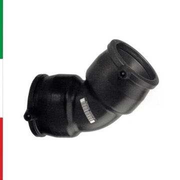 Raccordo Elettrosaldabile PN16 Gomito 45° Per Acqua Potabile