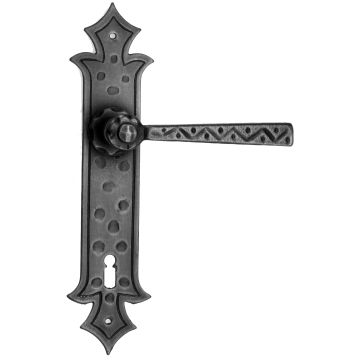 Maniglia Rustica per Porta in ferro battuto Galbusera Art.501 Nero Antico