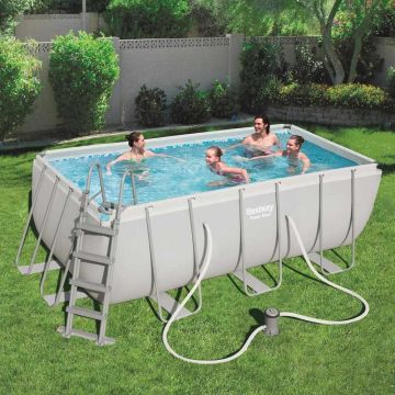 Piscina Fuori Terra Rettangolare BESTWAY 56456 412x201 H 122 Filtro Cartuccia e Scaletta