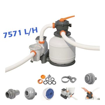 Pompa Con Filtro a Sabbia 7571 L/H Pulizia Piscina Fuoriterra BESTWAY 58499