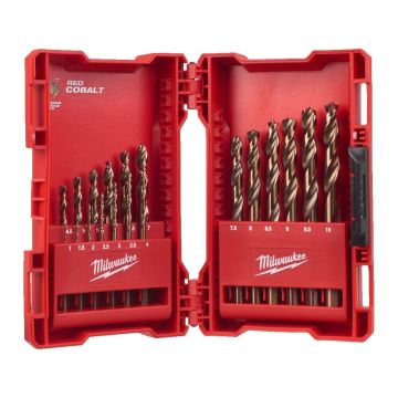 Kit 19 Pz Punte MILWAUKEE HSS-G Al Cobalto Per Metallo